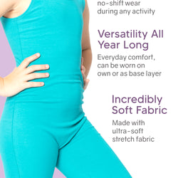 Teamwear Girl's Cotton Tank Unitard | Size 4 to 16