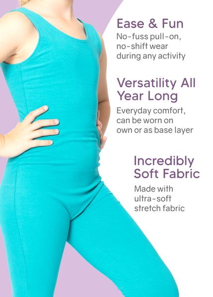 Teamwear Girl's Cotton Tank Unitard | Size 4 to 16