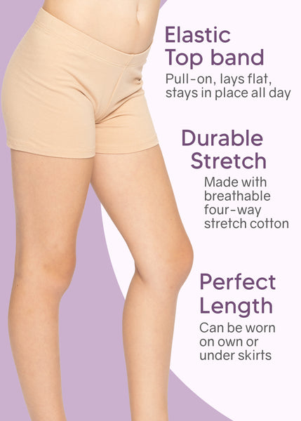 Youth Girl's Stretch Cotton Booty Shorts