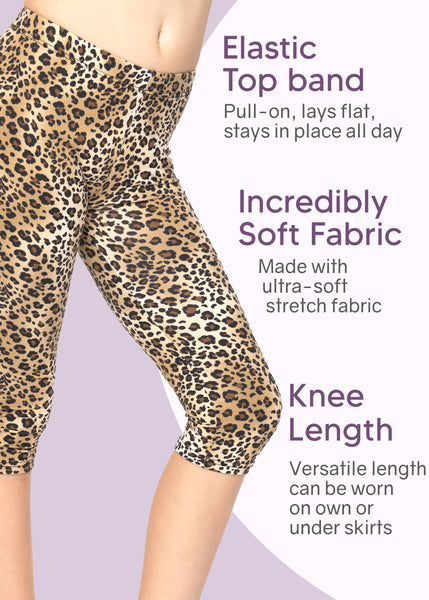 Girl's Oh So Soft Knee Length Leggings | Sizes 4 to 14