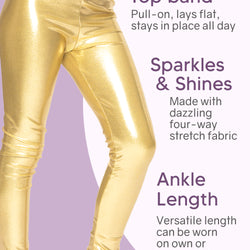Girl's Metallic Mystique Leggings | Size 4 to 16