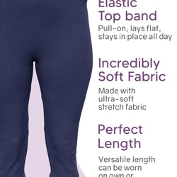 Women's and Plus Size High Rise Knee Leggings