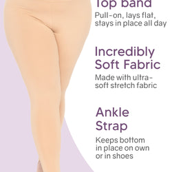 Oh So Soft High Waist Stirrup Leggings, Lightweight and Durable, Multiple Colors for Women and Plus Size