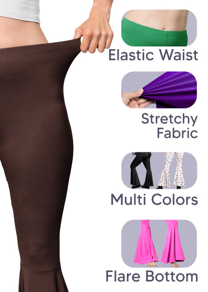 Women’s Plus Size Oh So Soft Pull On Stretchy Bell Bottom Flare Pants