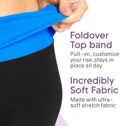 Women's and Plus Foldover Oh So Soft Knee-Length Leggings