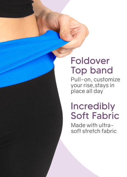 Women's and Plus Foldover Oh So Soft Knee-Length Leggings