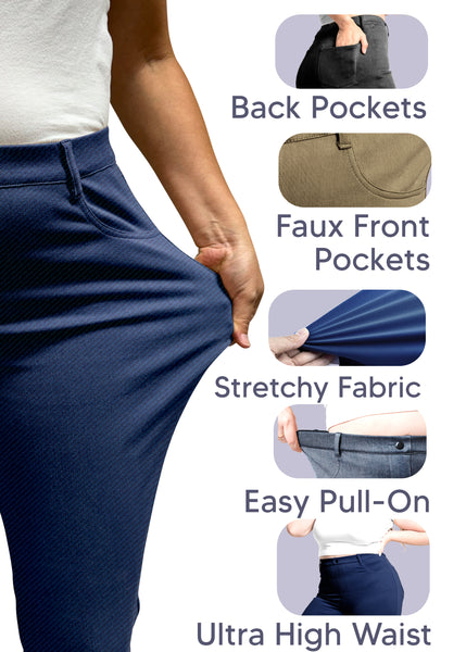 Women's High Waist Pull On Jeggings | X-Large to 3X