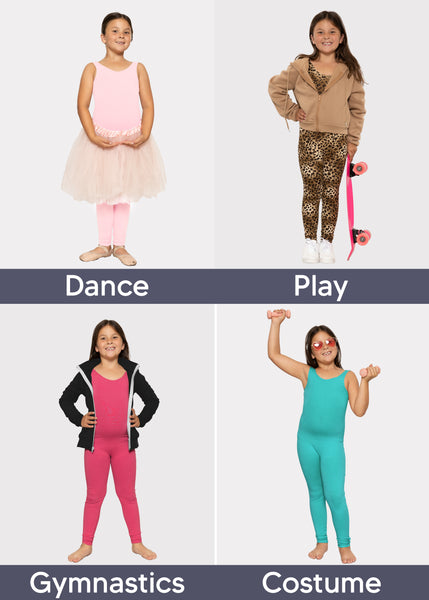 Teamwear Girl's Cotton Tank Unitard | Size 4 to 16