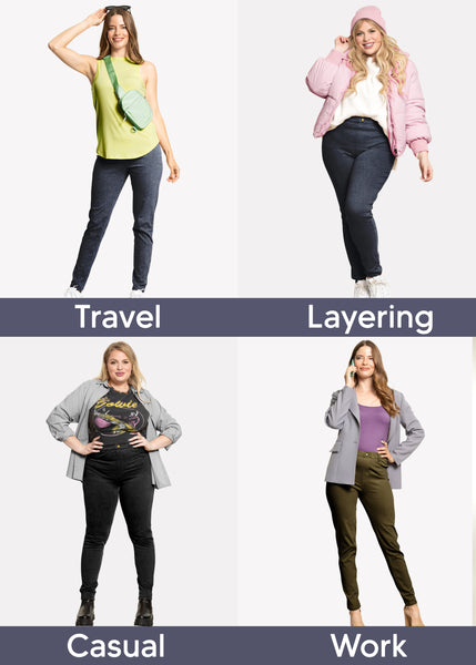 Women's High Waist Pull On Jeggings | X-Large to 3X