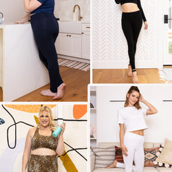 Women's and Plus Teamwear Foldover Full Length Cotton Yoga Leggings | Small to 3X