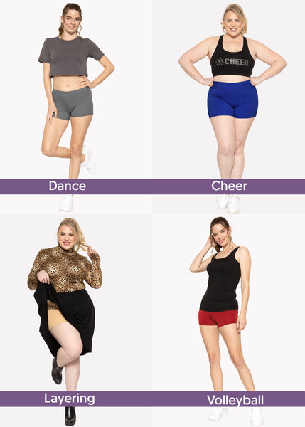 Women's Plus Size Nylon/Spandex Booty Shorts