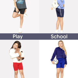 Girl's Cotton Stretch High Waist Biker Shorts | Size 4 to 14