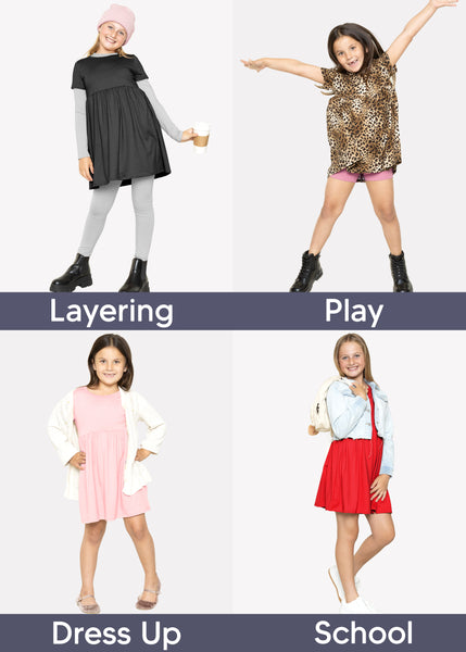 Youth Girl’s Oh So Soft Playtime T Shirt Dress Short Sleeve Casual Stretch Play Dresses|Little to Big Kids