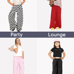 Girl's Cotton Wide Leg Pants | Pull-On Style with Pockets | Soft Stretch, Everyday Wear