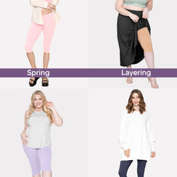 Women's and Plus Size Oh So Soft Knee Length Leggings | Small to 3X