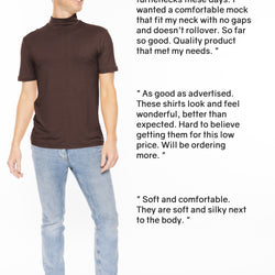 Men's Cotton Mock Neck Short Sleeve Top