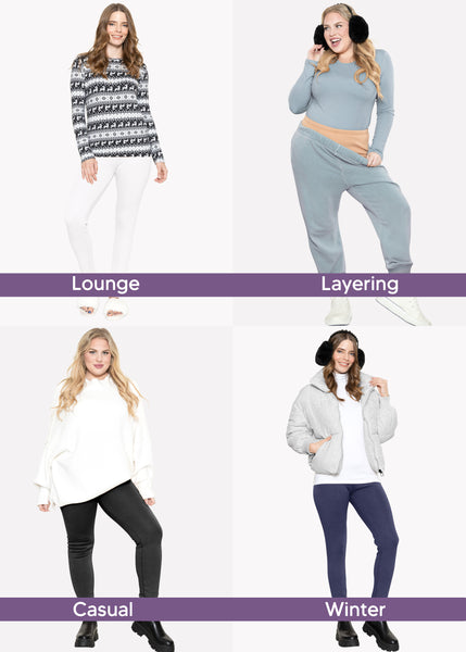 Women's Plus Size Milky Fleece Leggings | X-Large to 7X