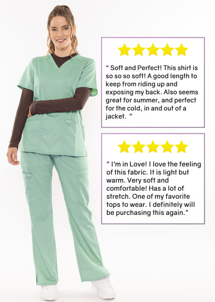 Women’s Oh So Soft Long Sleeve Shirt Base Layer Under Scrubs