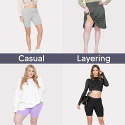 Women's Plus Size Cotton Biker Shorts | XL to 3X