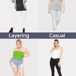 Women's & Plus Long Length Tube Top