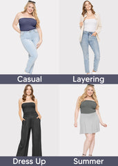 Women's & Plus Mid Length Tube Top