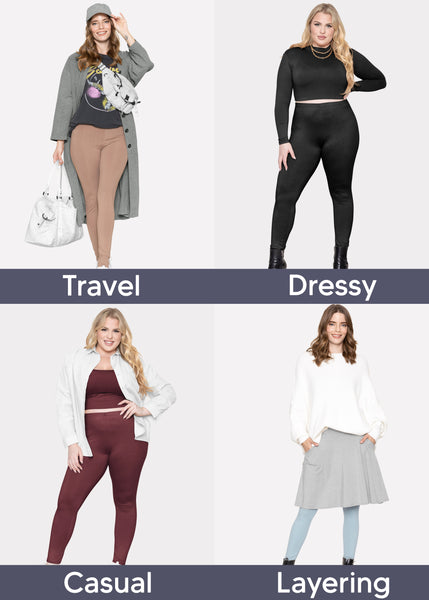 Women's Plus Size Full Length Cotton Leggings