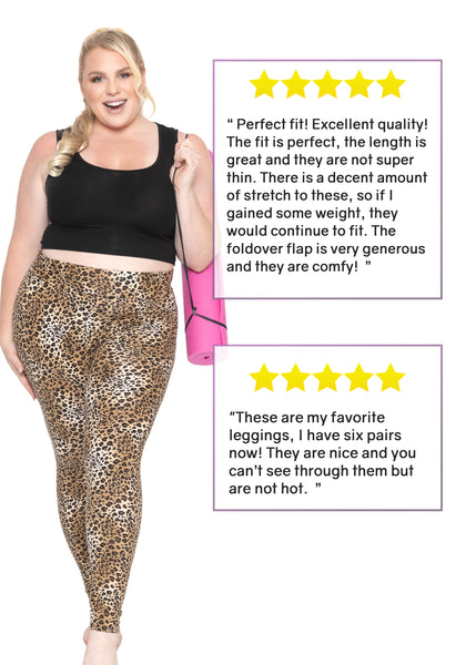 Stretch is Comfort Women's Plus Size Foldover Ankle Length Cotton Leggings