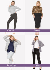 Women's Plus Size Slim Fit Turtleneck