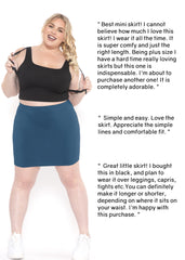 Women's Cotton Soft Stretch Fabric Basic Mini Skirt