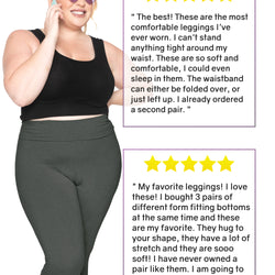 Women's and Plus Foldover Oh So Soft Knee-Length Leggings