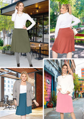 Knee Length A-Line Flowy Skirt