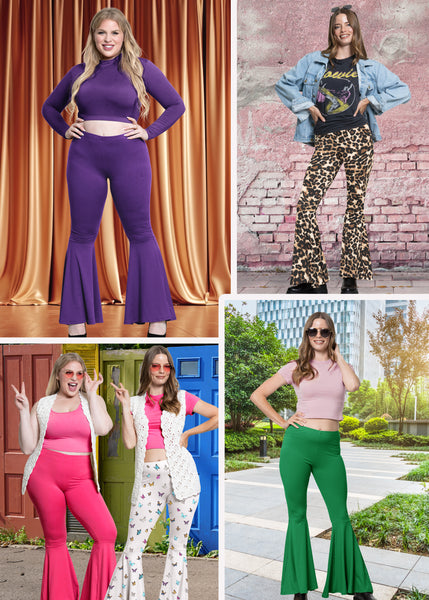 Women’s Plus Size Oh So Soft Pull On Stretchy Bell Bottom Flare Pants