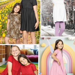 Youth Girl’s Oh So Soft Playtime T Shirt Dress Short Sleeve Casual Stretch Play Dresses|Little to Big Kids