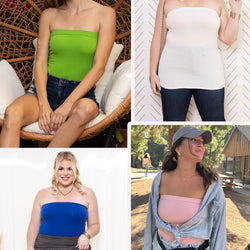 Women's & Plus Long Length Tube Top