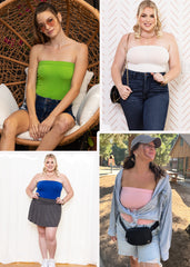 Women's & Plus Mid Length Tube Top