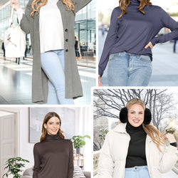 Women's and Plus Relaxed Turtleneck