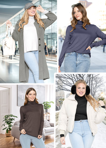 Women's and Plus Relaxed Turtleneck