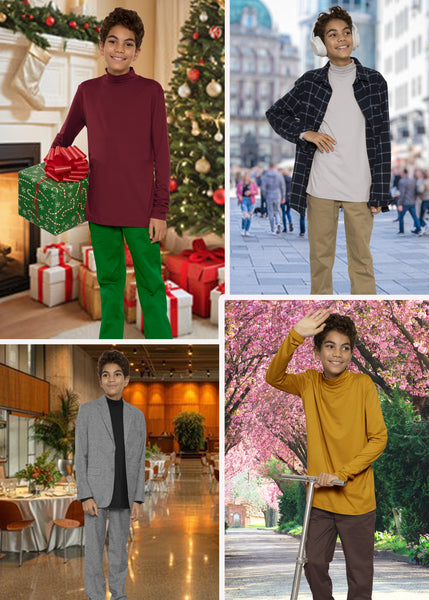 Youth Boy’s Oh So Soft Long Sleeve Mock Neck Top