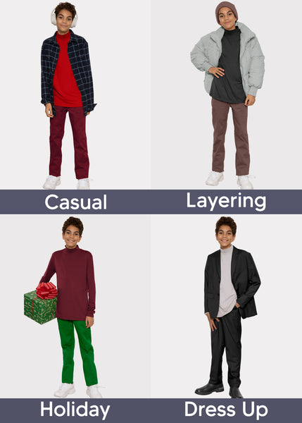 Youth Boy’s Oh So Soft Long Sleeve Mock Neck Top