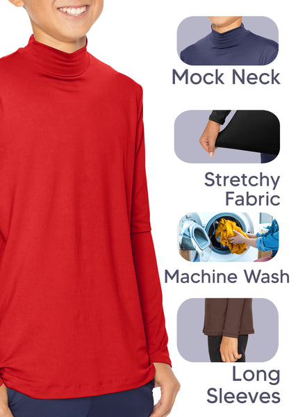 Youth Boy’s Oh So Soft Long Sleeve Mock Neck Top