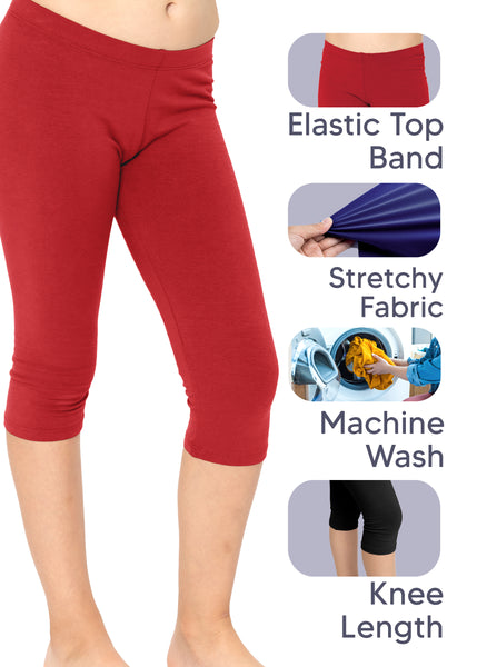 Girl's Oh So Soft Knee Length Leggings | Sizes 4 to 14