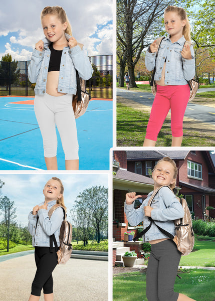 Girl's Oh So Soft Knee Length Leggings | Sizes 4 to 14