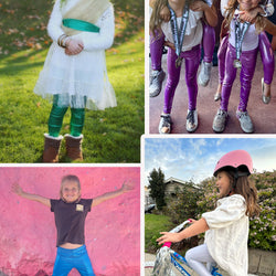 Girl's Metallic Mystique Leggings | Size 4 to 16