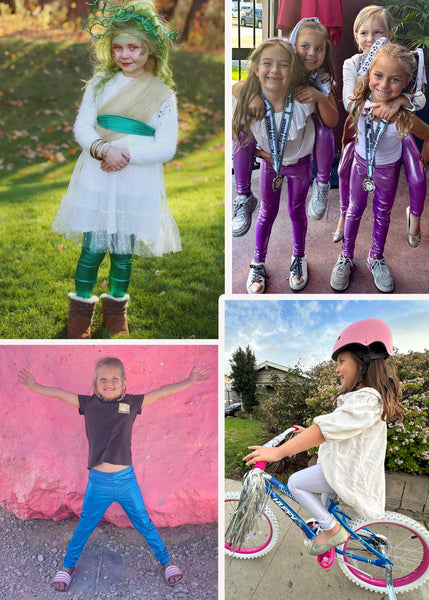 Girl's Metallic Mystique Leggings | Size 4 to 16