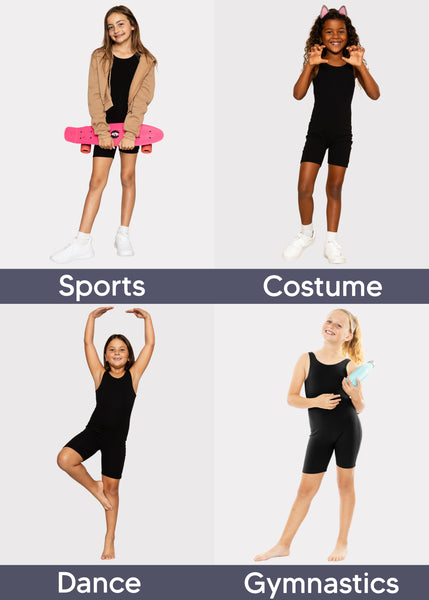 Teamwear Girl's Cotton Tank Biketard | Size 4 to 14