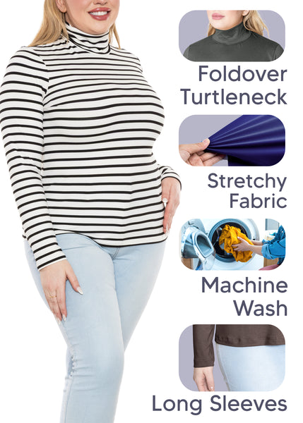 Women's and Plus Regular Turtleneck | Small to 5X