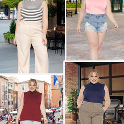 Women's Plus Oh So Soft Sleeveless Mock Neck Top - Perfectly Stylish, Cozy Essential for Everyday