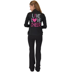 Teamwear Rayon Live Love Cheer Warm Up Jacket