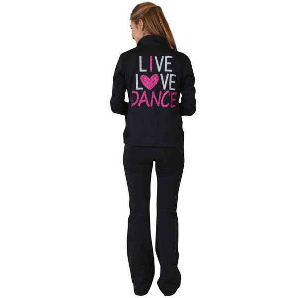 Teamwear Rayon Live Love Dance Warm Up Jacket