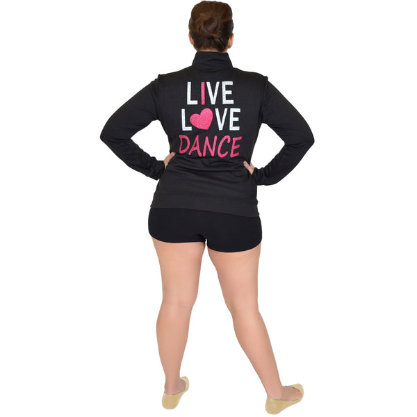 Teamwear Rayon Live Love Dance Warm Up Jacket